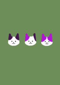 cat -bull green-purple