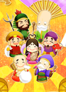 福をもたらす開運七福神 Line 着せかえ Line Store