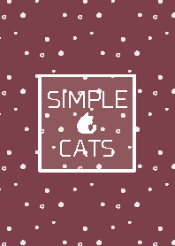 SIMPLE CATS -wine red-