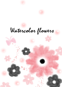 Watercolor Flowers love