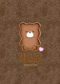 Bear Enameled Pin & Fur 55