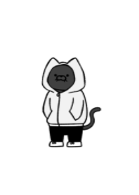 Hoodie black cat.(2-11)