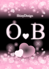 O&B イニシャル 運気UP!ピンクハート