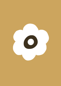 くすみイエロー。大きなお花。