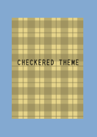 DUSTY YELLOW CHECKERED THEME/DUSTY BLUE