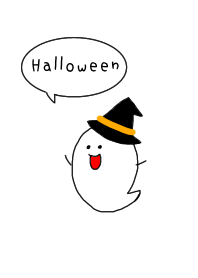 シンプル、ハロウィンのおばけ達の着せ替え