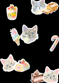 Sweets and cats2 black