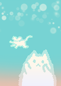 แมวเมฆ จับหนู1.3-สีชมพู ท้องฟ้าสีคราม