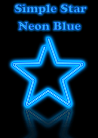 Simple Star Neon Blue