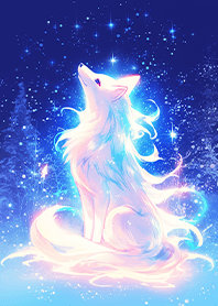 Galaxy White Nine-Tailed Fox