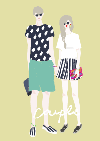 Couple -mint & yellow color
