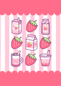 Cute & sweet Strawberry milk