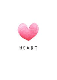 Transparent watercolor heart.