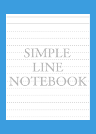 SIMPLE GRAY LINE NOTEBOOK/BLUE/YELLOW