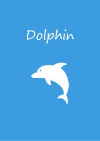 dolphin on blue background for Japan
