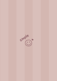 Smile Heart =Dullness Pink= Stripe