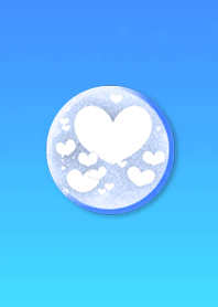 Love love heart button blue