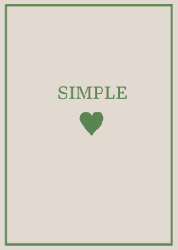 SIMPLE HEART =vintage green=