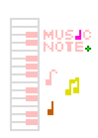 Pixel art Music Note Theme