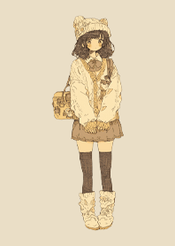 Warm color couple 01 (Girl)