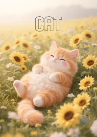 Cute Orange Cat in Sunflower Land (JP)