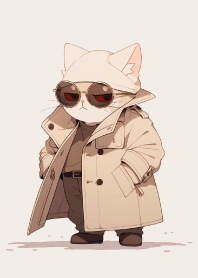 可愛的偵探貓咪