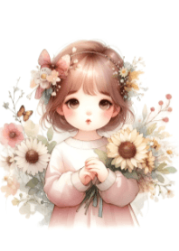 Cute Girl and Beautiful Nature V.9