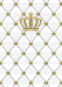 Leather white and gold