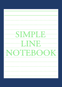 SIMPLE GREEN LINE NOTEBOOKj-NAVY BLUE