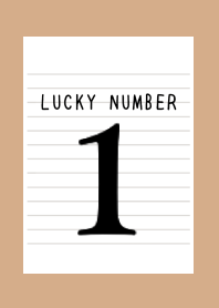 LUCKY NUMBER 1 NOTEBOOK/LIGHT BROWN