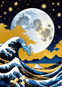 Moonlight Ukiyo-e HAztd