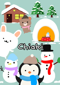 Chiaki Cute Winter illustrations
