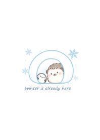 Hedgehog and Shimaenaga -winter- white
