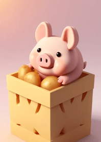 Bread and Cute Pig h80l