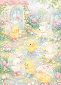 Ducklings in the Rain 004