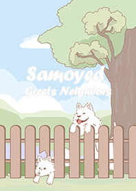 Samoyed Greets Neighbors