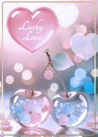 purple Glass Cherry Romance