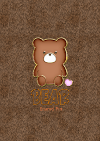 Bear Enameled Pin & Fur 54