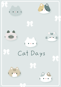 bluegreen Fluffy cats and ribbons 05_2