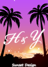 【H&Y】イニシャル❤️サンセットビーチ2