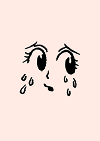 Cute crying face-girly pink