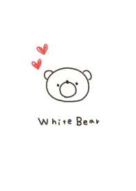 ホワイト♡線画クマさん