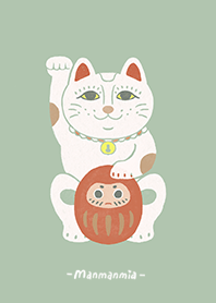 Purple/White Maneki Neko