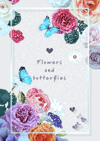 flowers and butterflies blue18_2