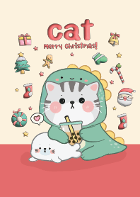 Cat Dino Cute : Merry Christmas!