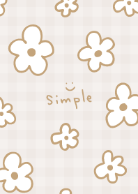 Fashionable beige flowers7 from Japan