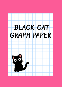 BLACK CAT GRAPH PAPER/FLASHY PINK