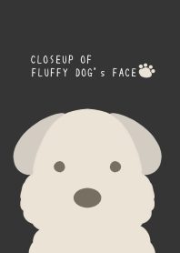 シンプルなもこもこ犬の着せかえ ブラック