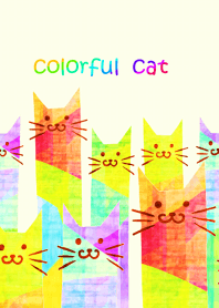 Nordic design colorful cat.