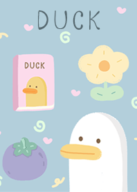 White Duck On Blue!